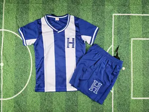 Honduras Jersey for Children - Set de Niño Equipo de Honduras 100% Polyester Soccer Kit Football Shirts Sports Pants Youth Short
