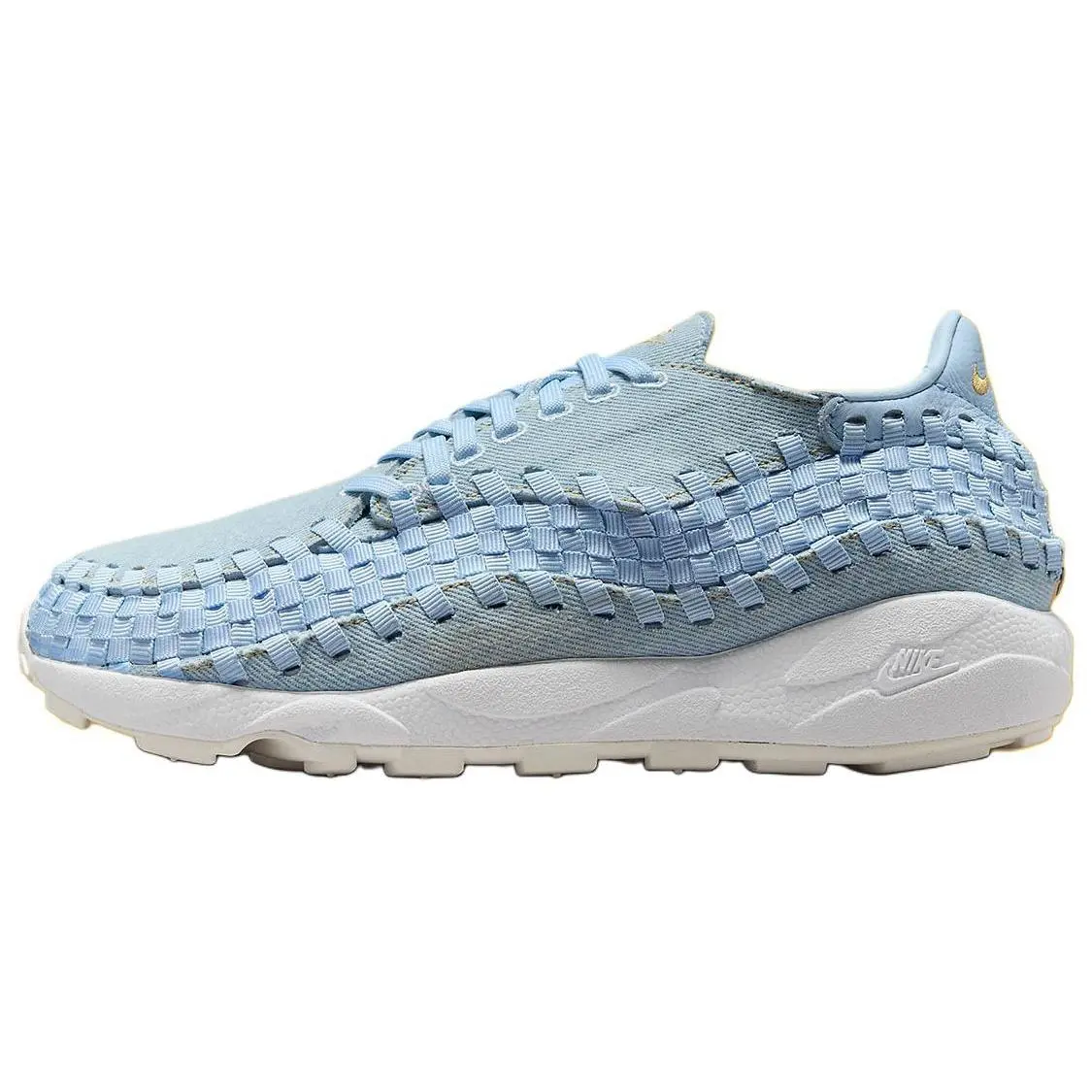 Nike Air Footscape Woven Washed Denim Ice Blue Comfort Low Top Sneakers Women's FV6103-400