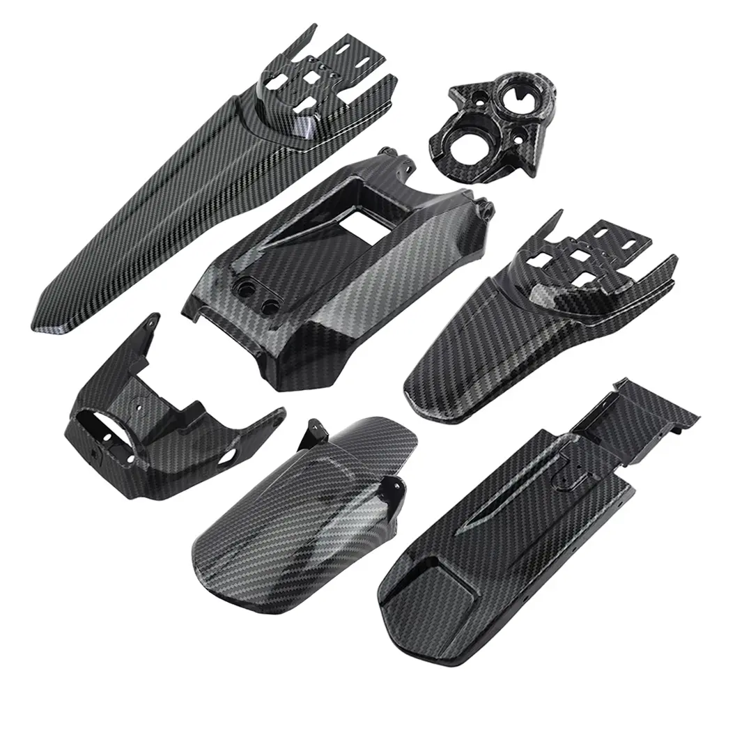SurRon Light Bee X/S LBX Accessories, Carbon Fiber Style Key Switch Cover, Battery Lock Cover, Inner Plate, Front Rear Fender, Shock Protector, Axle Guard, Motor Protection Cover for Segway X160 X260 E-Moto Dirt Bike Parts