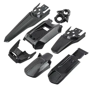 Accessories for SurRon Light Bee X S LBX, Upgrades Parts for Segway X160 X260 Imitation Carbon Fiber Ignition Key Switch Cover, Battery Lock Cover, Inner Plate, Front Rear Wheel Fender, Front shock protect, Center Axle Guard, Motor Protection, Gift