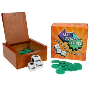 Left Right Center Dice Game in a Wooden Box