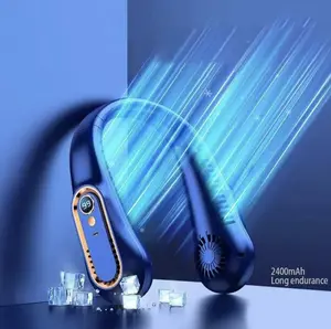 2024 New Outdoor USB Fan Light，neck fan, USB Rechargeable, Portable Turbo Personal Fan, Strong Wind, Fast Cooling, Adjustable Ventilation, Outdoor Use, Outdoor Lighting