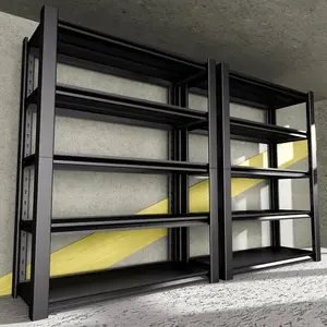 Heavy-Duty Industrial Metal Storage Rack Adjustable 5-Tier Garage Shelf for Garages Warehouses Homes Offices Commercial Residential Use Warehouse Organization Shelf