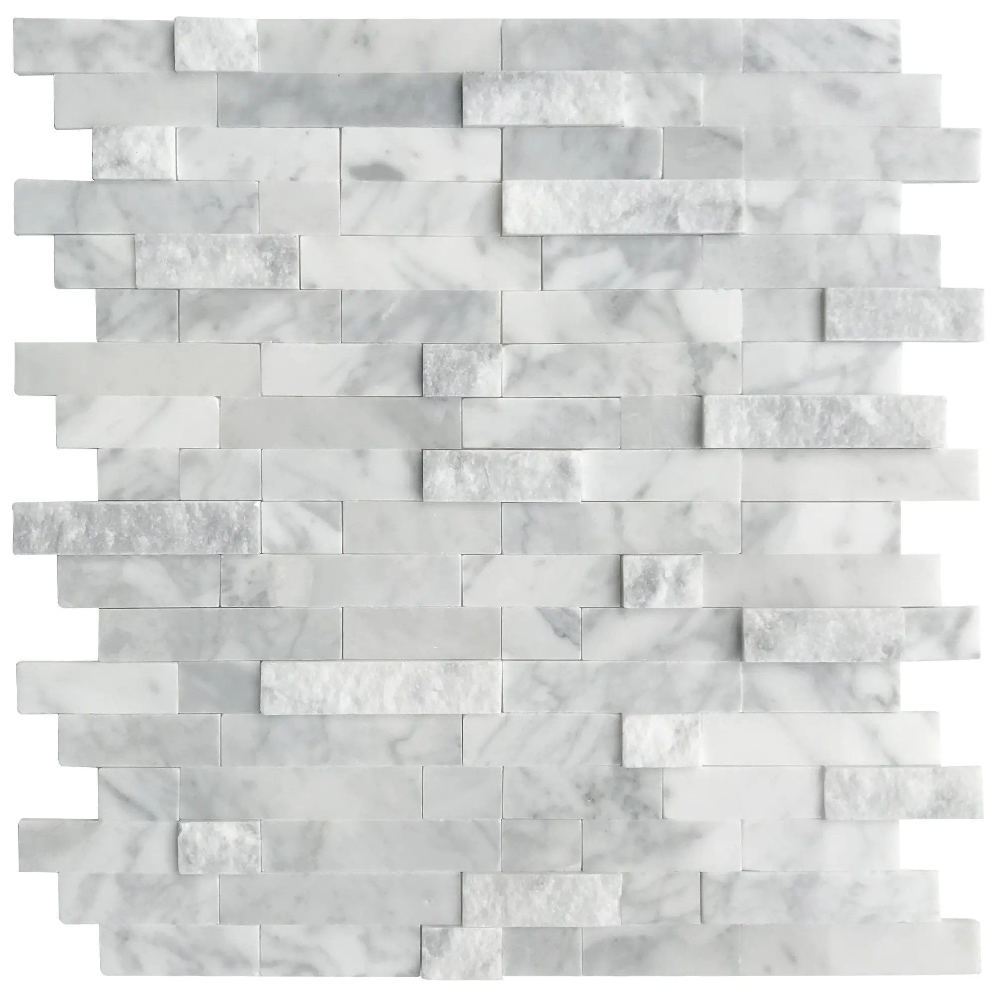 INNO STICKERS 5-Sheet 3D Stone Mosaic Self Adhesive Tiles, 11.5"x10.7" Peel-and-Stick Self Adhesive Panels with 3D Depth Look, Home Decor for Wall for Kitchen Bathroom Backsplash