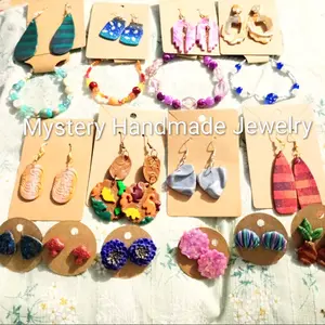 Handmade Accessories Mystery Box- Cute Polymer Clay Earrings- Beaded Bracelets