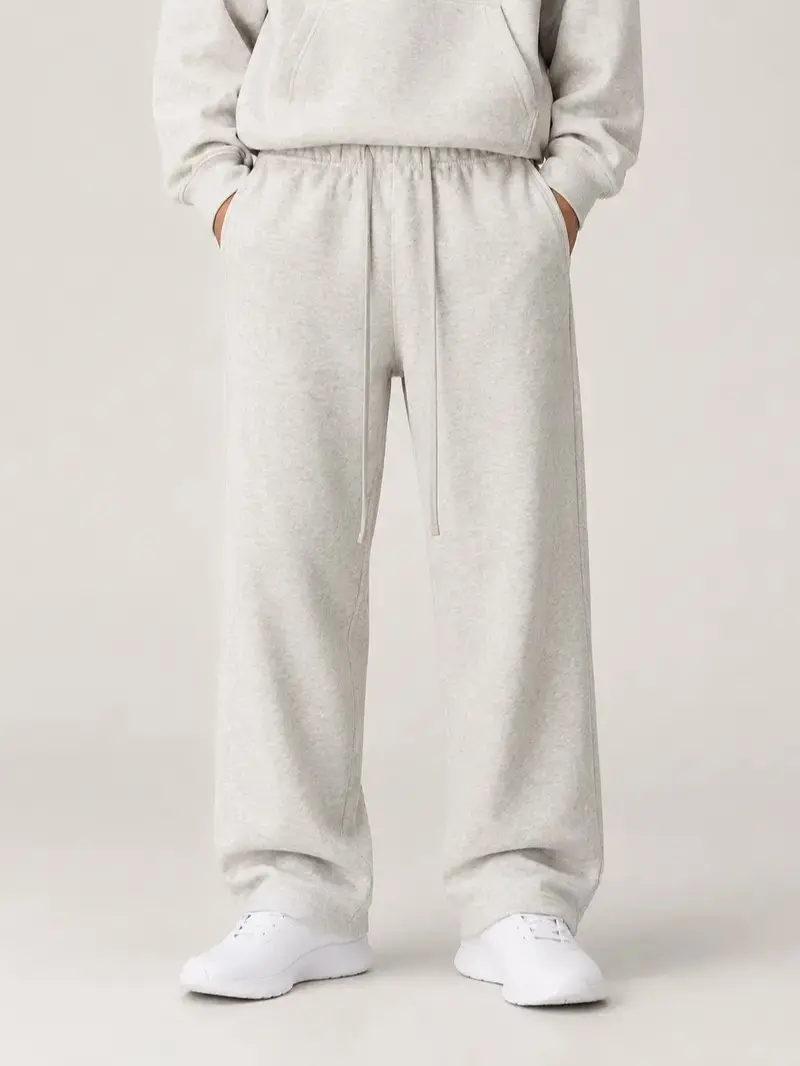 Unisex Casual Track Pants - Elastic Waist, Sporty Fashion Style, Simple Design, Home Street Casual Pants multi pocket outdoor body type mens