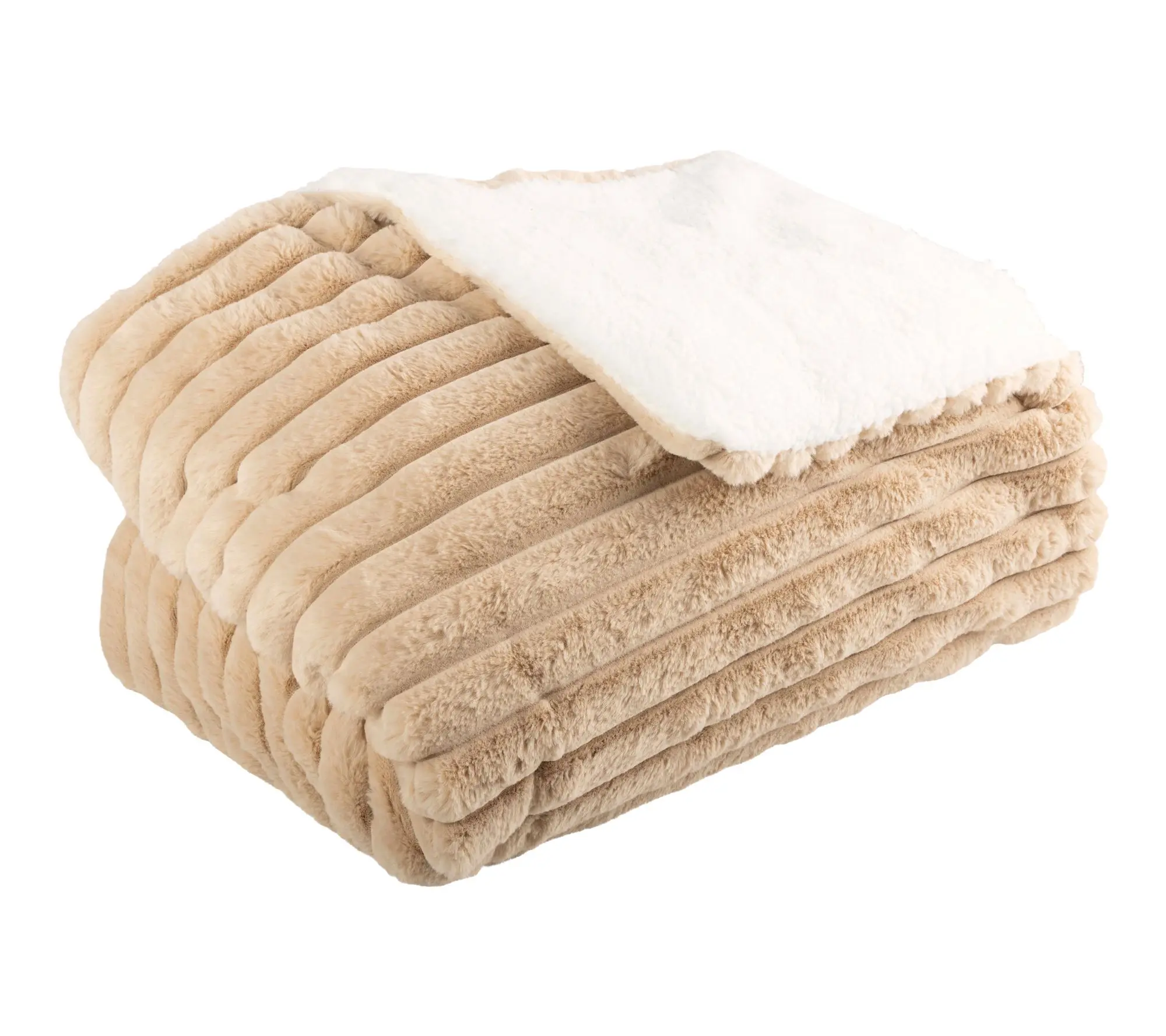 Lavish Home Faux Rabbit Fur Blanket Soft Throw
