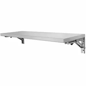 Stainless Steel Wall Mounted Folding Table Easy To Install Commercial Prep Table Campervan Folding Bracket for Kitchen Dining Room