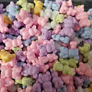 x5 metallic like plastic bear beads for beaded pens or and diy project, another style of bears attached take a look. diy jewelry making.