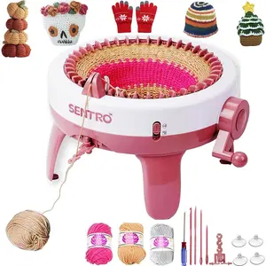 Sentro Knitting Machine 40   Knitting Loom Machine for Adults and Beginners, Automatic Circular Crochet Machine Kit for Hat,Sock,Scarves,Gloves,Sweater