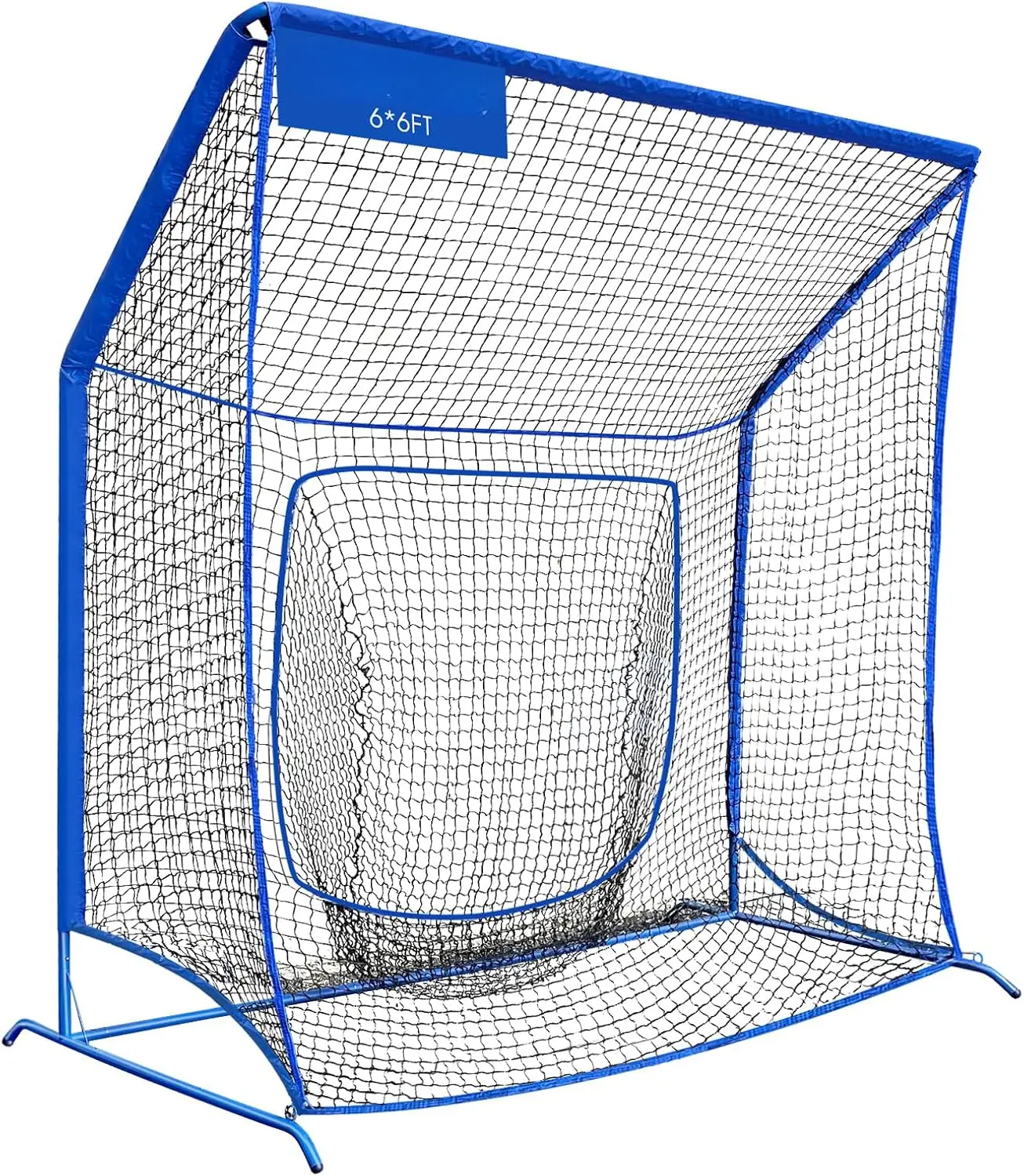 Baseball Softball Batting Cage Practice Net with Blocking System, All-Around Ball Containment, Heavy Duty Pre-Assembled Metal Frame, 7-Ply Tear Resistant Net, for Backyard Hitting and Pitching