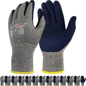 12-Pair FlexiGuard Foam Latex D-GRIP FOAM Protective Gloves/ Construction Gear