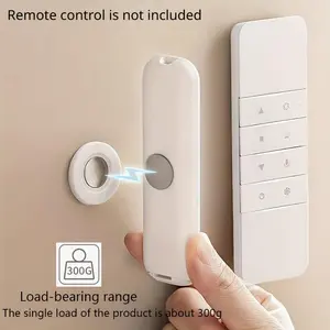 Magnetic Remote Control Holder, 5 Counts Wall Mounted Remote Control Holder, Home Organizer for TV & Air Conditioner Remotes, White