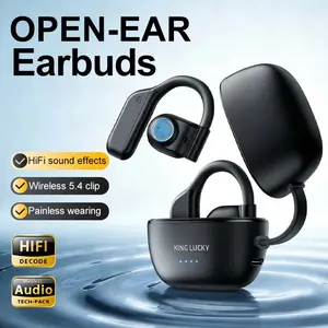 Kinglucky Open Wireless Headphones, Secure Fit, High-Fidelity Sound Quality, Intelligent Call Noise Reduction, Smart Touch, 60 Hours Of Play Time, Suitable for Outdoor Sports/Leisure At Home/Work Commuting