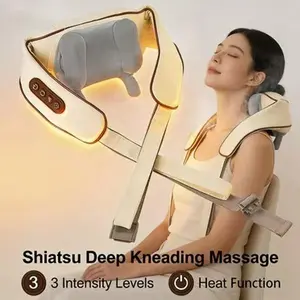Neck massager, specialized for kneading trapezius muscle leg neck automatic massager,  finger pressure shoulder and back massager, massage like a human hand, female gift, deep muscle soothing massage, Neck shoulder relaxer Shiatsu Rechargeable Portable