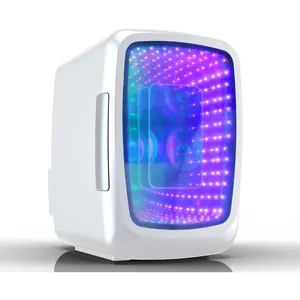 EFMIS179 Gaming Light Up Mini Beverage Refrigerator, White