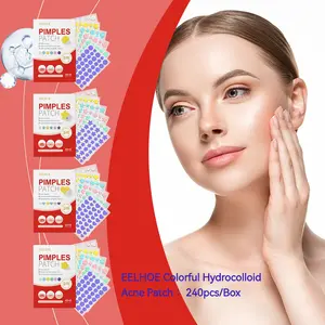 EELHOE Colorful Hydrocolloid Acne Patch, Facial Skin Freckle Pimple Comedo Acne Cover Patch, Invisible Pimple Patches With Glycerin And Salicylic Acid, Gentle Blemish Covering Care Patches - Clean Pores Acne Patches For All Skin Types