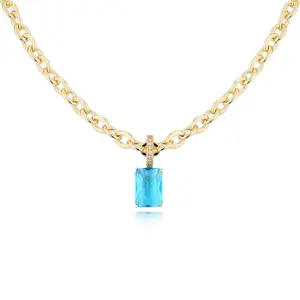 MEIITRUE 14K Gold Plated CZ Pendant Necklace for Women, Dainty No Tarnish O-chain Necklace, Perfect Summer Jewelry for Girls