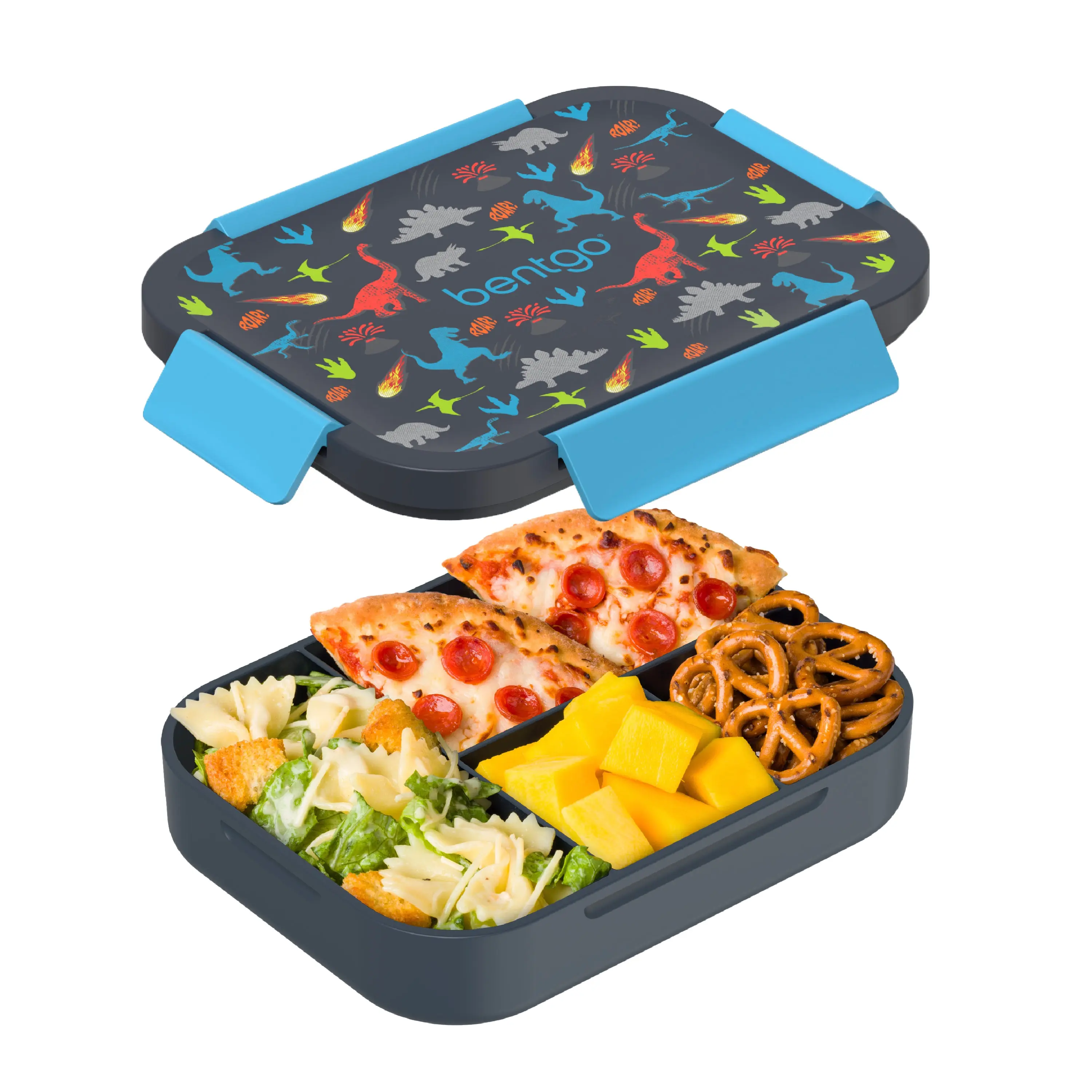 Bentgo Kids Snap & Go Lunch Box - Portable Bento Lunch Box for Kids