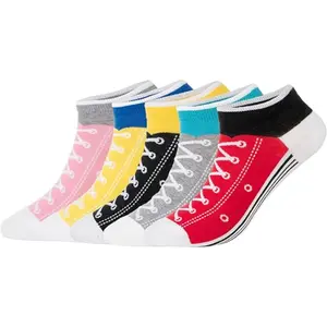 Women’s 5 Pack Lightweight Cotton (86%) Novelty Low Cut Socks Cool Sneakers Ankle Socks Fun Gifts Idea Size 6-10