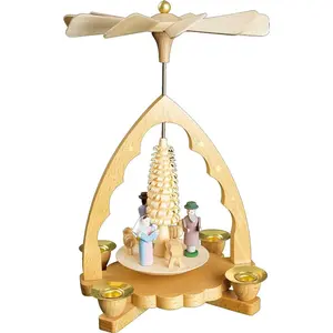 Alexander Taron 16330 Richard Glaesser Pyramid Nativity Scene, Traditional Table Decor, Ideal Religious Gift for Home Supplies
