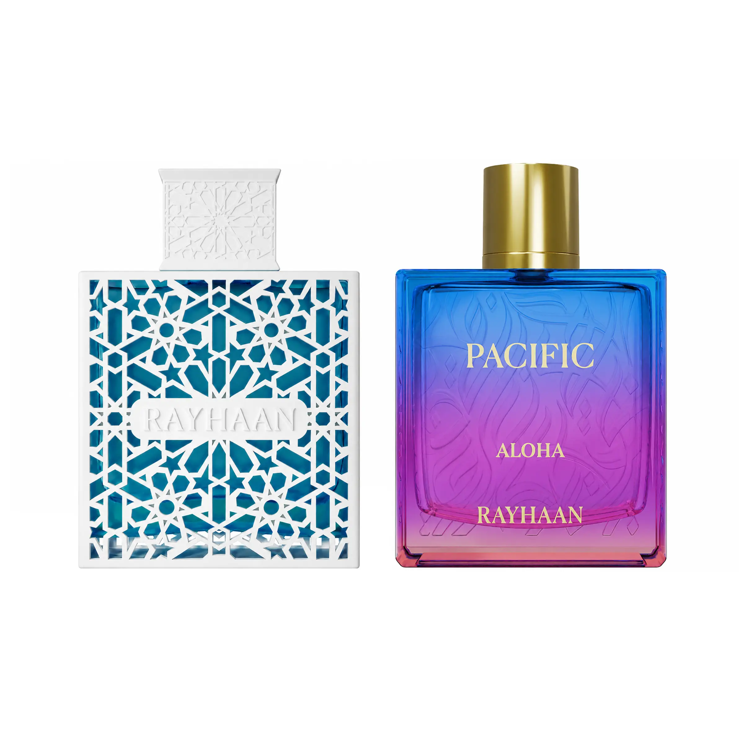 Rayhaan Summer Sequence Duo Bundle for Unisex (3.4 Ounce, Rayhaan Azul - 3.4 Ounce, Rayhaan Aloha)