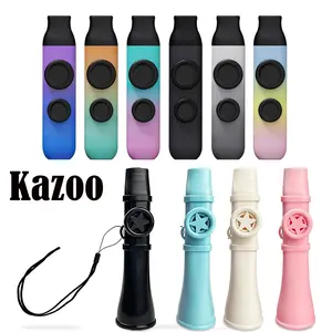 【Crazy Discounts】LEKATO/POGOLAB Skin-feeling Dual Tone Hole Kazoo Adjustable Tone Gradient Colorful Kazoos with 10 Flute Membranes Replacement Mouthpiece and Lanyard for Kids Adults Music Lovers Beginner Gift,Ukulele Guitar Partner Musical Instrument