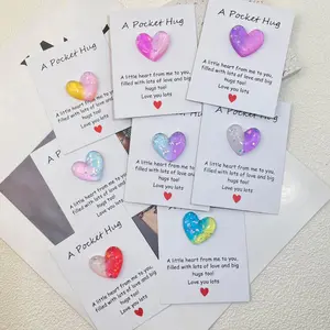 Heart Shaped Pocket Hug Gift Set, 24pcs/set Romantic Confession Keepsakes with Heartfelt Messages, Custom Message Card, Mini Love Hearts for Birthdays, Anniversaries