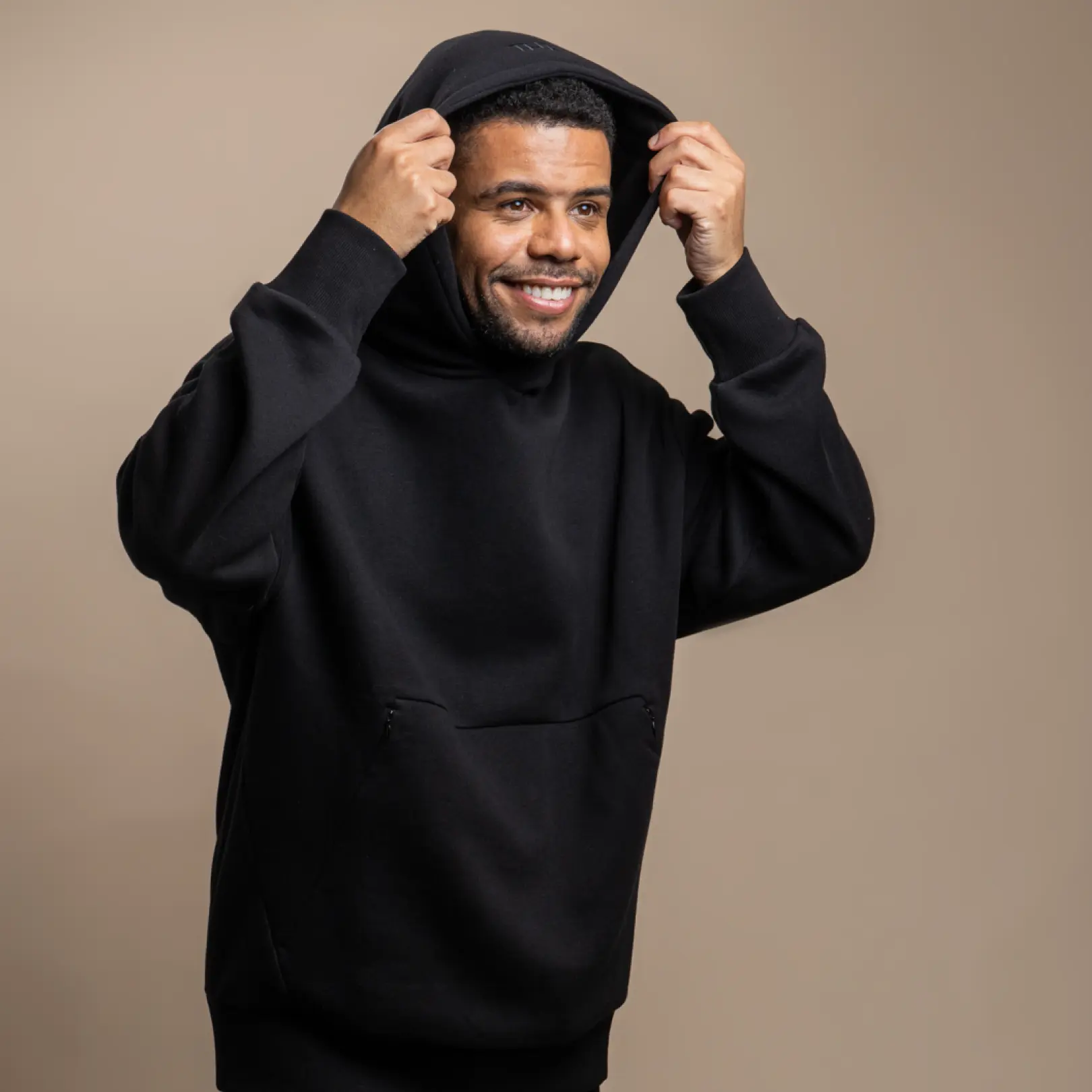 Trtl Men's Travel Hoodie, Mensfashion Tops with Sleeves, Embroidered Design, Poly-Cotton Softness, Comfy Fit