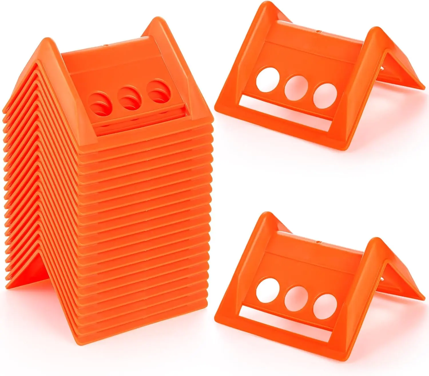 20 Packs Edge Protectors for Cargo Loads, Flatbed Corner Protectors, Tiedown Plastic Protector,  Shipping, Protects Cargo Edges, Orange