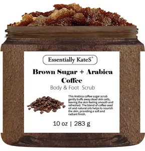 Brown Sugar + Arabica Coffee Body & Foot Scrub 10 oz - Comfortable Scrub for Skin Care - Cosmetic