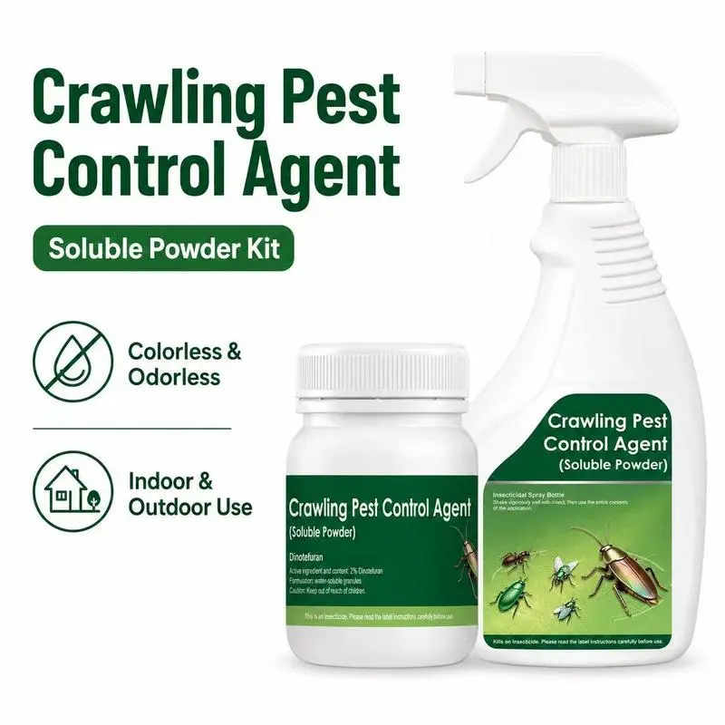 Enhanced Household Pest Control Kit - Kills Roaches, Ants, Spiders, Bed Bugs & 40+ Pests, Indoor-Outdoor Use, Pet & Family Friendly (When Used As Directed), Makes 1 Gal Ready-to-Use Spray Mixture
