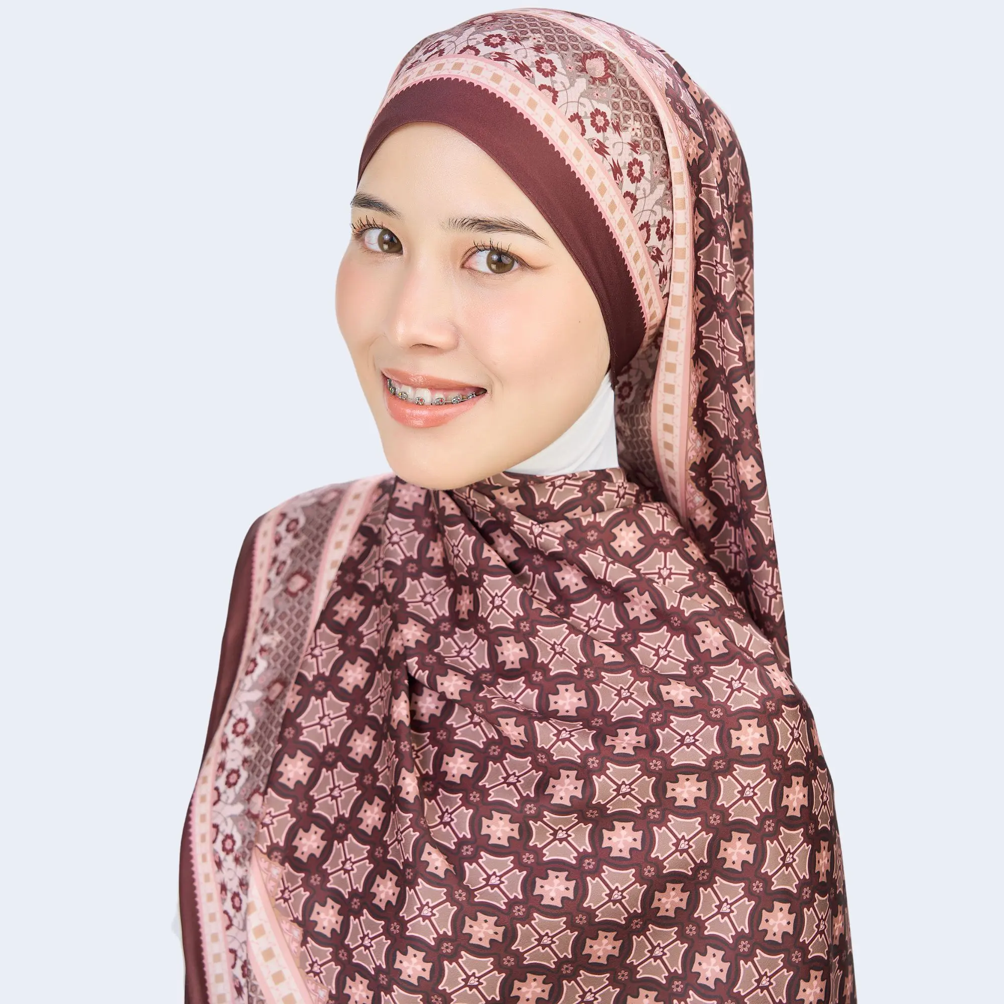 Majida Collection, Satin Silk Hijab - Worcestershire