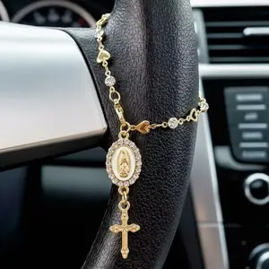 Car Steering Wheel Charm , Heart Charm Car Bead Decorations, Unique Fashion Gift, Automotive Ornament, Stylish Car Accessory, Car Interior Decoration, Car Trinkets