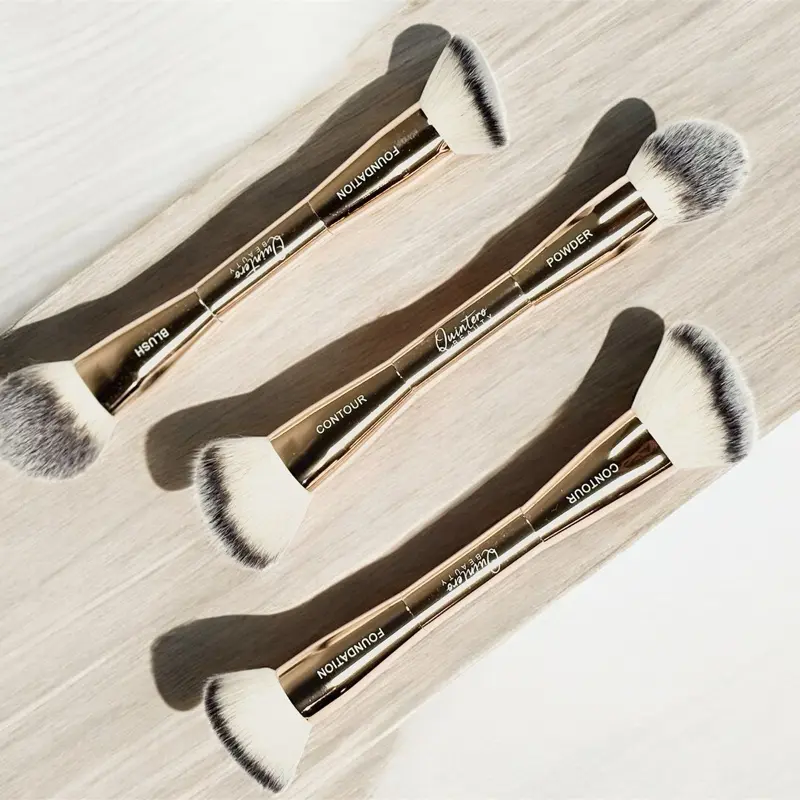 Double-Sided Kabuki Face Brush - Multi-Functional Tool for Foundation, Blush and Makeup Blending Applications, Foundation & Blush Brush, Blender Brush Face Brushes