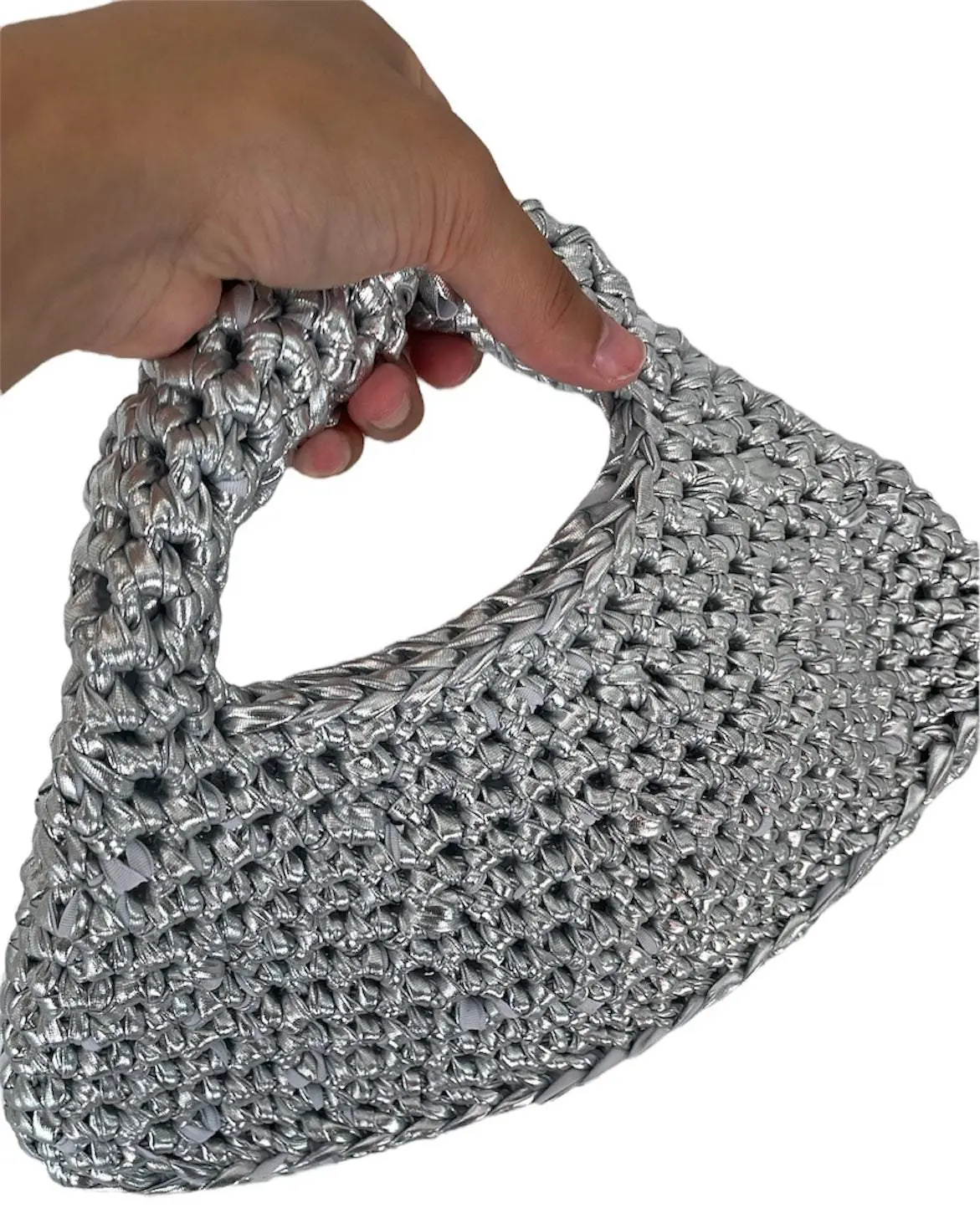 Metallic handbag