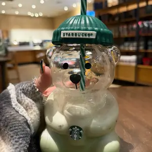 Bear glass cup Bottles Drinkware