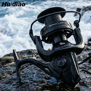 Huidiao Saltwater Surf Fishing Reel 8000–14000 Long Cast Spinning Reel 4.8:1 25kg Max Drag 4+1 Bearings CNC Aluminum Spool for Striped Bass, Red Drum & Sea Bass