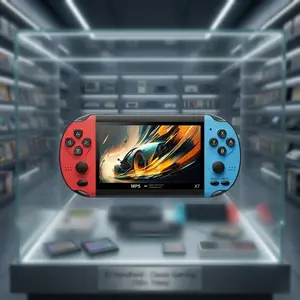 X7 New 4.5 Inch Handheld Game Console, Dual Joystick Control, Classic Games Included, Supports TV Connection, Retro Gaming, Vintage, Home Nostalgia Play, Portable Gaming System