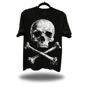 CROSSBONES BLACK OVERSIZED TEE
