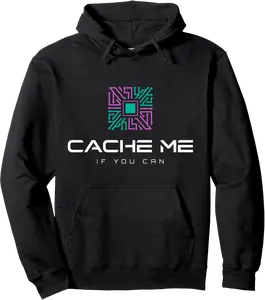 Cache Me If You Can | School IT Staff & Tech Support Pullover Hoodie - Rubencordov Shop 93B0FH7PFQKF
