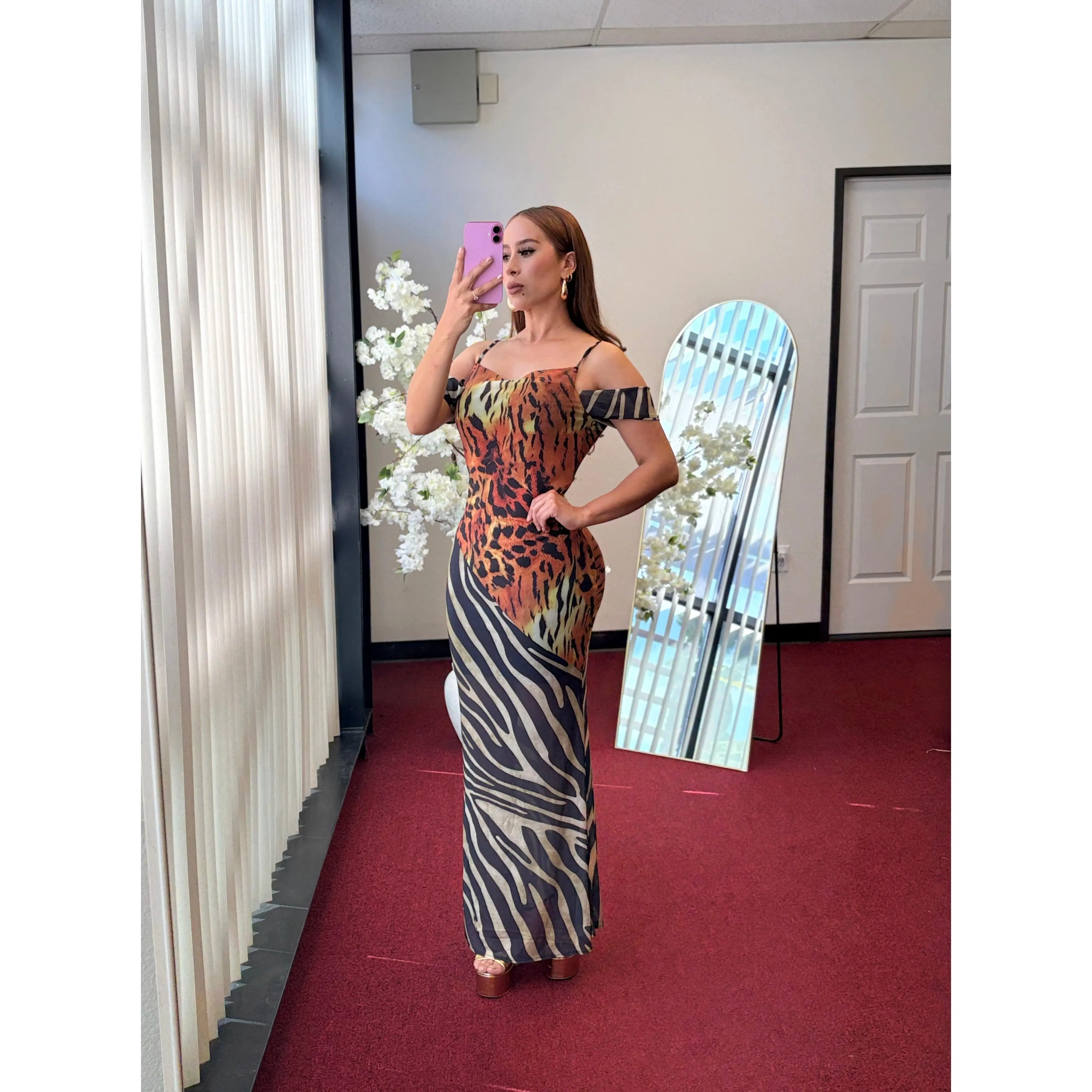 Feline Energy Maxi Dress