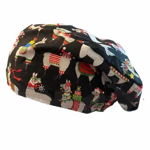 Euro Style Surgical Hat with Colorful Animal Design and Holiday Theme