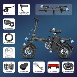 ASKMY E14 Folding E‑Bike Accessories – Battery, Motor, Tires, Brake Lever, Throttle & Pedals | Complete Replacement Parts for Repair & Maintenance