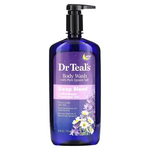 Dr. Teal's Body Wash With Pure Epsom Salt, Sleep Blend, 24 fl oz (710 ml)