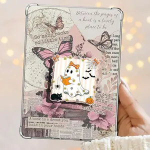 Bookish Ghost Spooky Season Girlie Orange Coquette Kindle Grip Book Bookish Magnetic Kindle Grip Book Lover Kindle Accessories Phone Holder PopSocket Phone Grip Magnetic Pop Socket Phone Grip