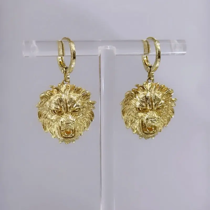 Lion design earrings #0220