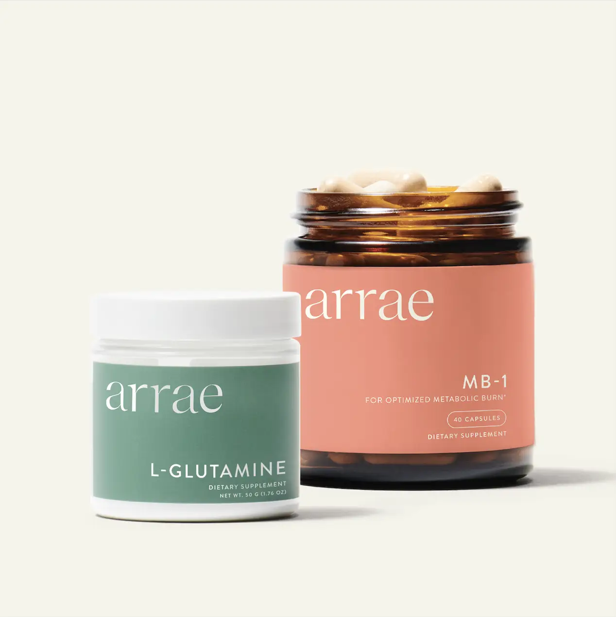 Arrae Optimize & Energize Duo | L Glutamine + Natural Energy & Overall Health Support | Dietary Supplement Healthcare