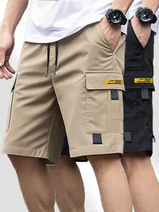 Men’s Summer Two-Piece Cargo Shorts Set – Multi-Pocket Trendy Casual Pants with Drawstring Waist, Street Style, Versatile, Available in Multiple Colors