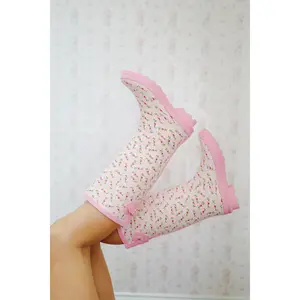 Devin Floral Rainboots - Pink